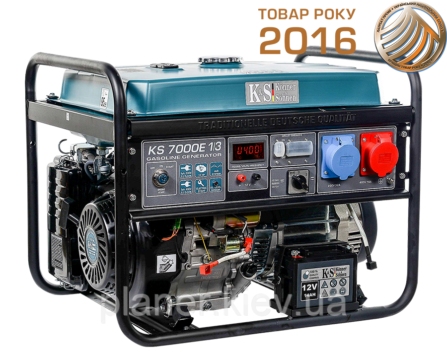 Бензиновий генератор Könner & Söhnen KS 7000E-1/3, фото 1