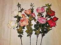 Искусственные цветы Ветка Роза шебби-шик (105 см) - 5 шт