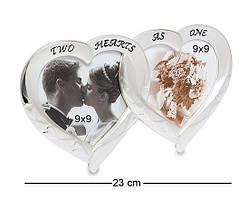 Весільна Фоторамка "Сердечко" на два фото CHK-013