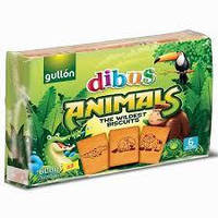 Печенье бисквитное с витаминами Dibus Animal biscuits Gullon 600г (3х200г)