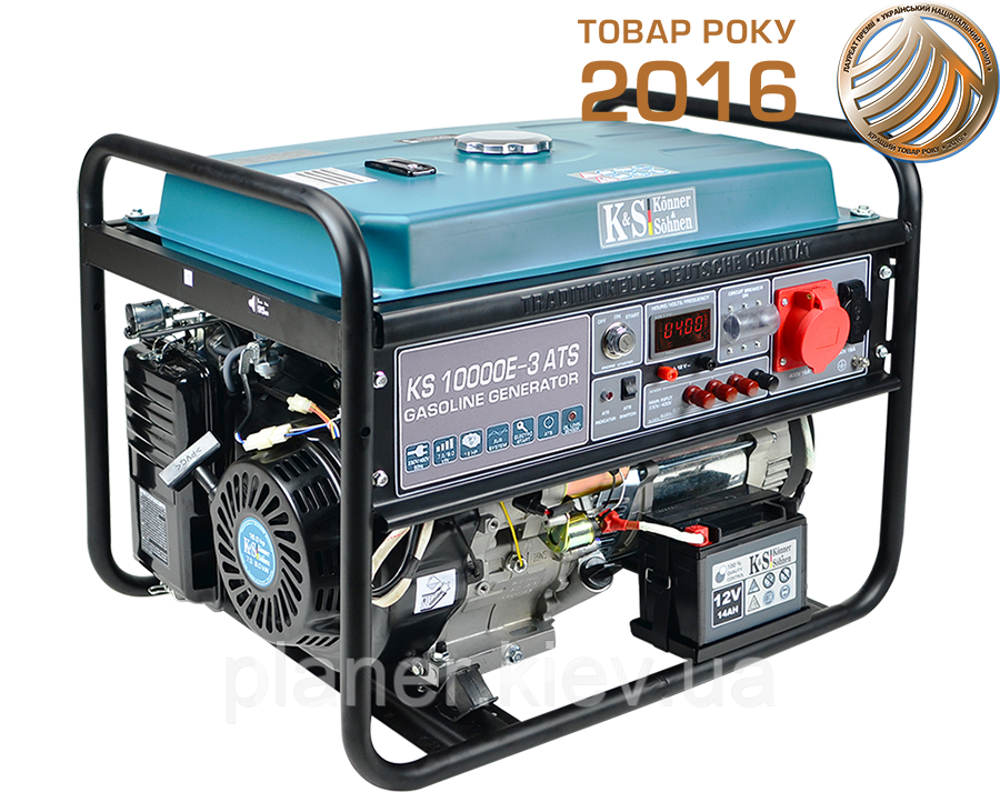 Бензиновий генератор Könner & Söhnen KS 10000E-3 ATS, фото 1
