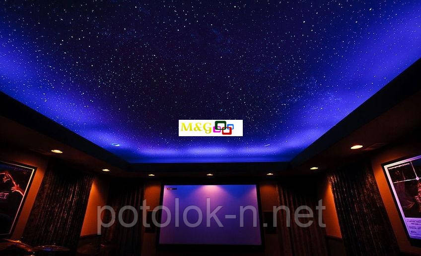 Натяжной потолок с системой звездное небо - фото 5 - id-p9460911