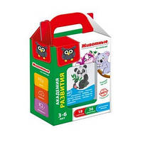 Гра навчальна Академія розвитку. Карточки на кольце. Животные Рос Vladi Toys