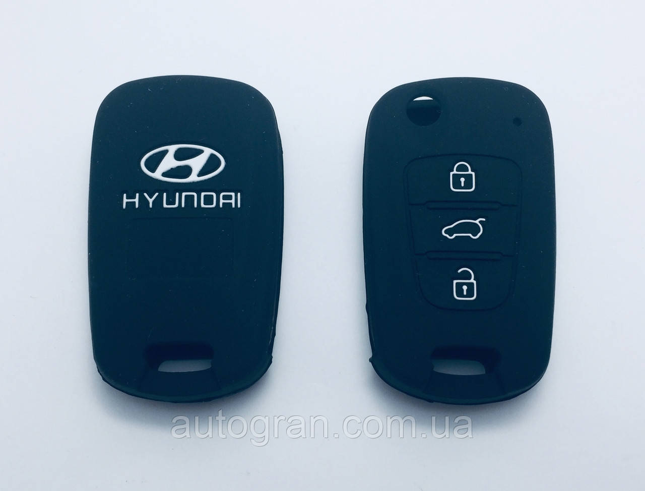 Силіконовий чохол на викидний ключ Hyundai 3 кнопки