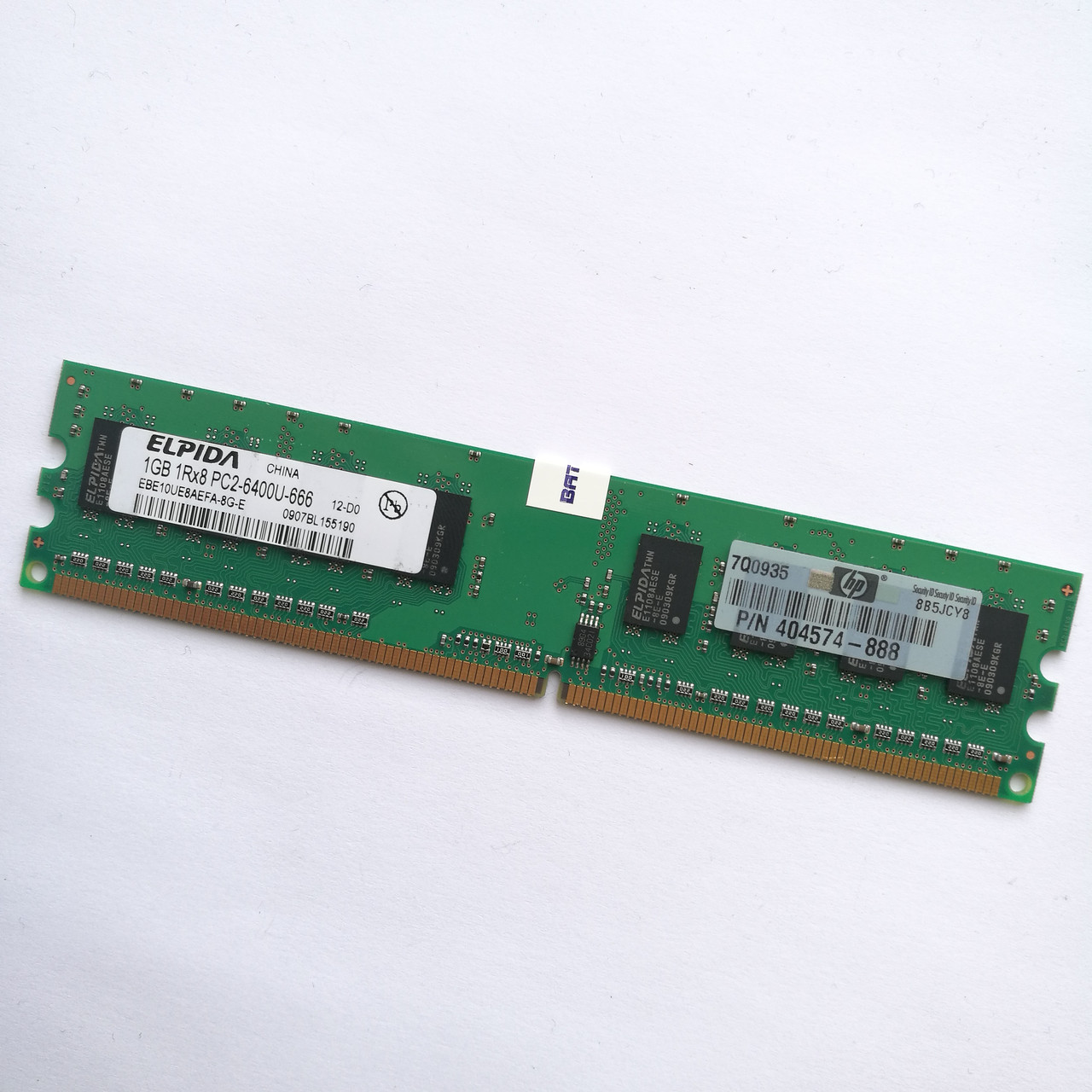 Оперативная память Elpida DDR2 1Gb 800MHz PC2 6400U CL6 (EBE10UE8AEFA-8G-E) Б/У, фото 1