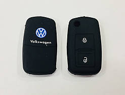 Силіконовий чохол на ключ 2 кнопки Volkswagen чорний