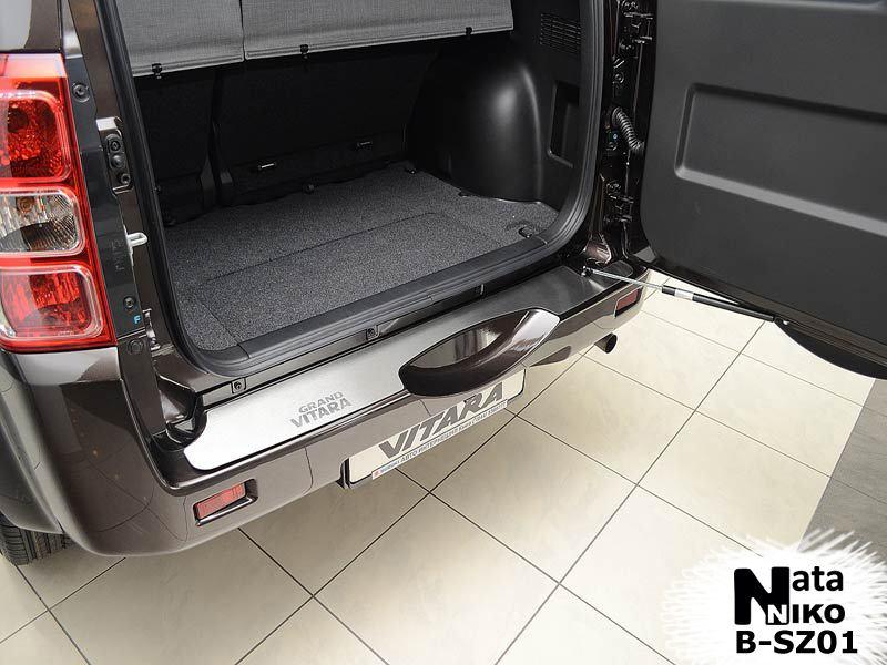 Накладка на бампер Suzuki Grand Vitara II 5D/3D 2005- без загину NataNiko