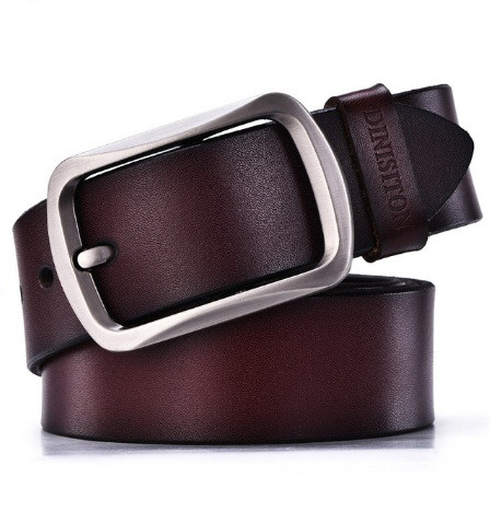 Ремінь чоловічий шкіряний класичний DINISITON (коричневий), фото 1