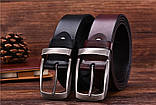 Ремінь чоловічий шкіряний класичний DINISITON (чорний), фото 2