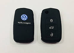 Силіконовий чохол на ключ 3 кнопки Volkswagen чорний