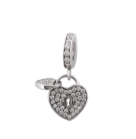 Підвіс срібний вісюлька з замочками на браслет