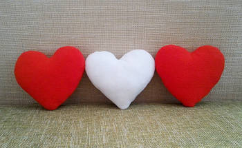Подушка декоративна Серце червоне 21 см, фото 2