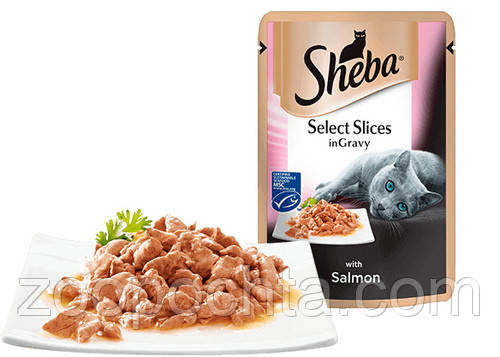 Sheba вологий корм для кішок лосось у соусі 85 г 12 шт., фото 1