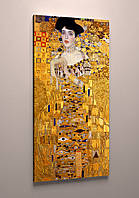 Картина фотопечать на холсте Климт портрет Адели Золотая Адель 30х60