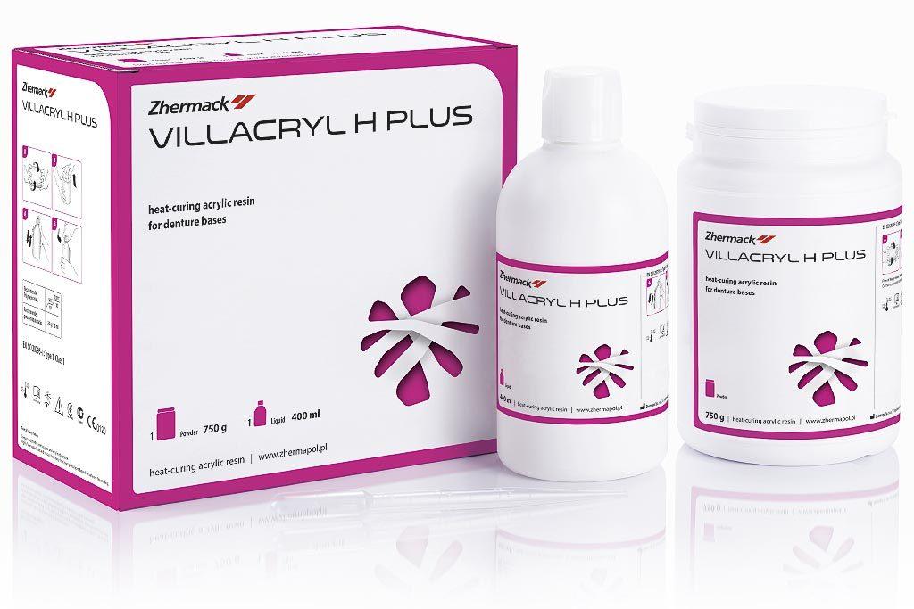 Віллакрил Аш плюс Villacryl H PLUS Матеріал для базисних протезів гарячої полімеризації 750г порошок + 400мл мономер, фото 1