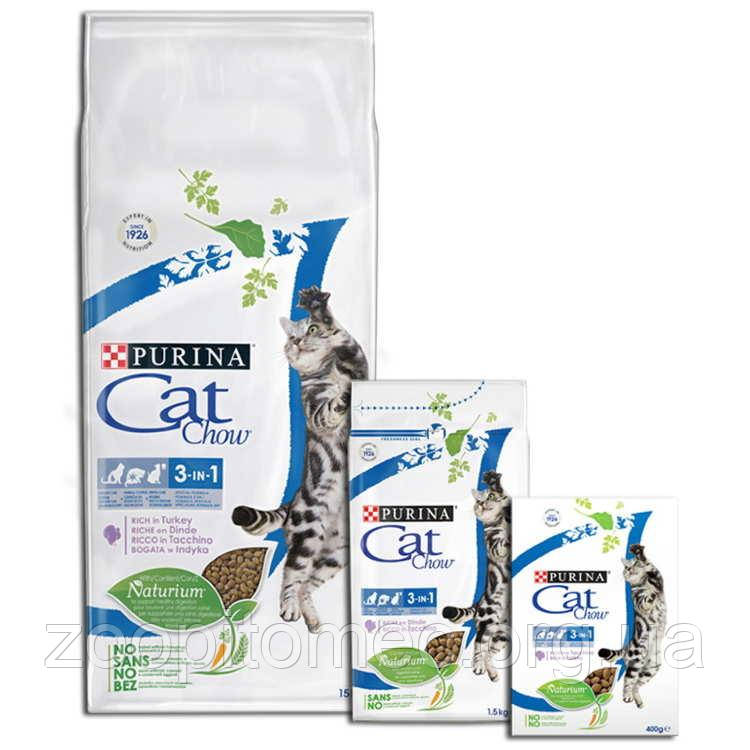 Cat Chow (Кет Чау) Special Care Feline Корм для кішок 3 в 1 з індичкою/на вагу, 1 кг