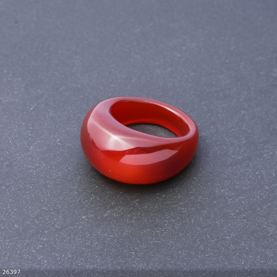 Перстень із натурального каменю Сердолік h-6,5-15мм b-4-8мм d-19-20мм