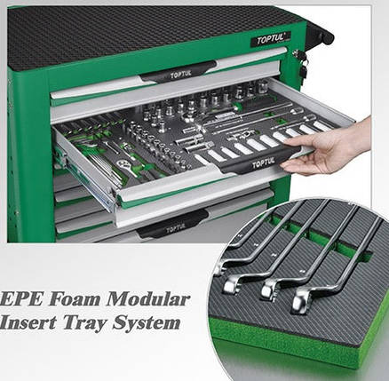 Набір інструменту метр.+дюймового 3/4" 31ед. (в ложементі) Toptul GED3108, фото 2