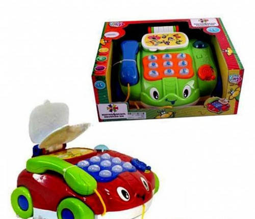 Розвиваюча іграшка каталка - телефон 7068 JOY TOY , (муз, світло), фото 2
