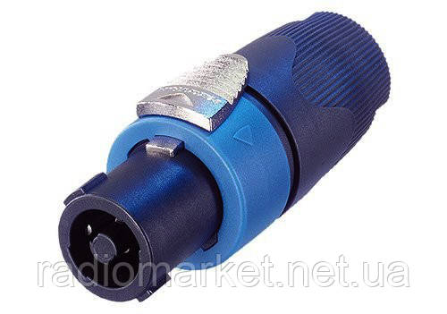 Роз'єм Спикон (штекер) під шнур 4-конт., Neutrik, фото 1