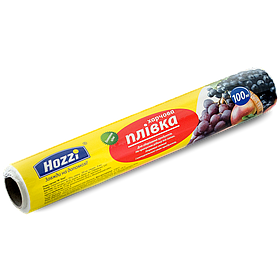 Харчова стретч плівка для пакування, обгортання та зберігання продуктів 300 мм * 100 метрів Hozzi