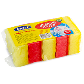 Губка для миття посуду "Хвиля" 5 шт. ТМ "Hozzi"