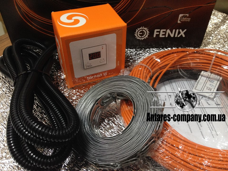 Двожильний нагрівальний кабель Комплект з цифровим регулятором Terneo ST.."FENIX" (2.8 м. кв.)