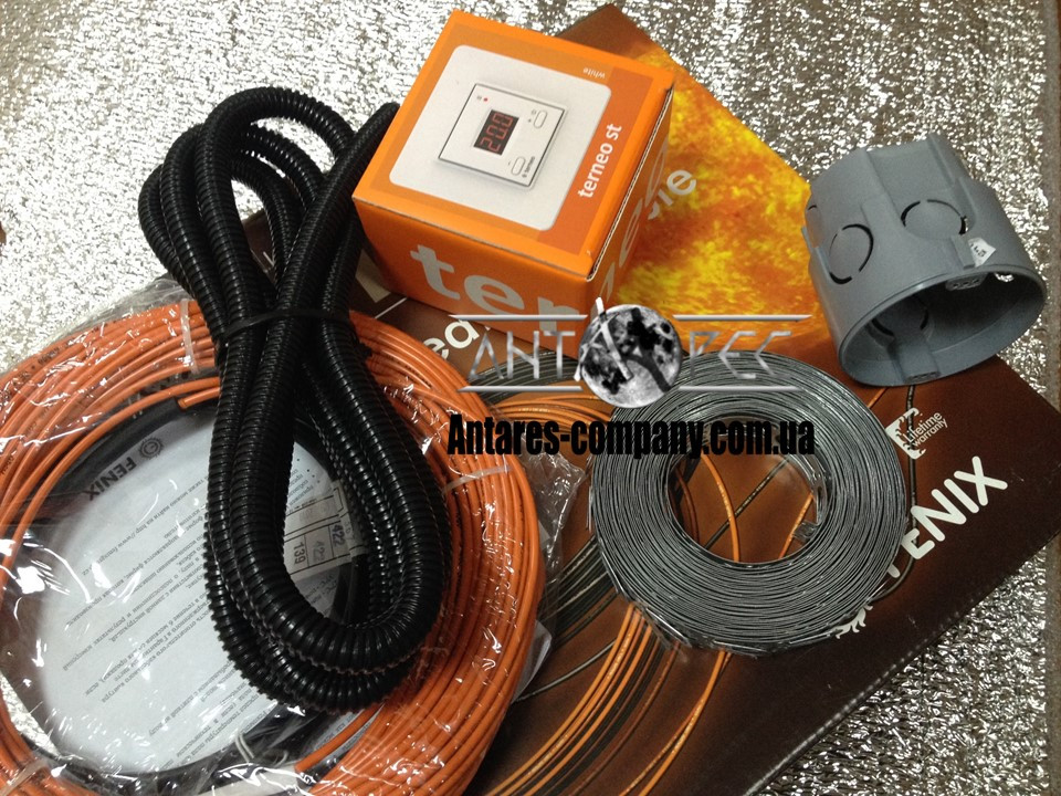 Двухжильный нагревательный кабель комплект с цифровым регулятором Terneo ST ."FENIX" (1.4 м.кв.) - фото 3 - id-p576600154