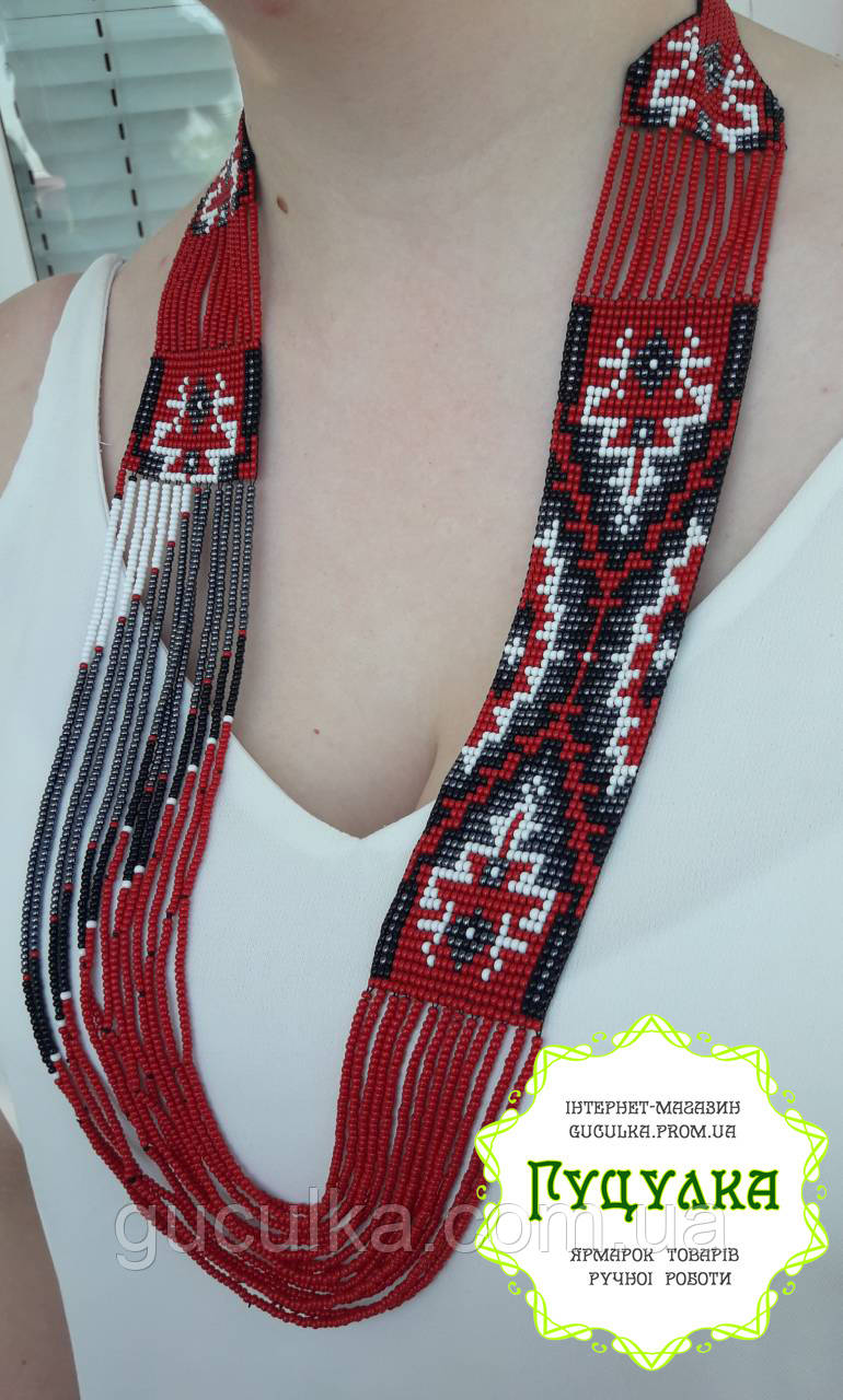 Намисто з бісеру "Етно" ручної роботи, фото 1