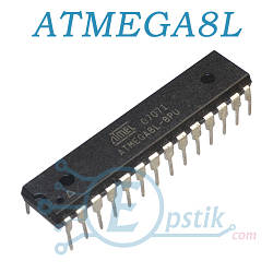 ATMEGA8L-8PU, мікроконтролер 8біт, 16 МГц, 8КБ Flash, DIP28