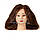 Навчальна голова манекен для зачісок і плетіння, натуральне волосся, 75-80 см, шатенка, фото 4