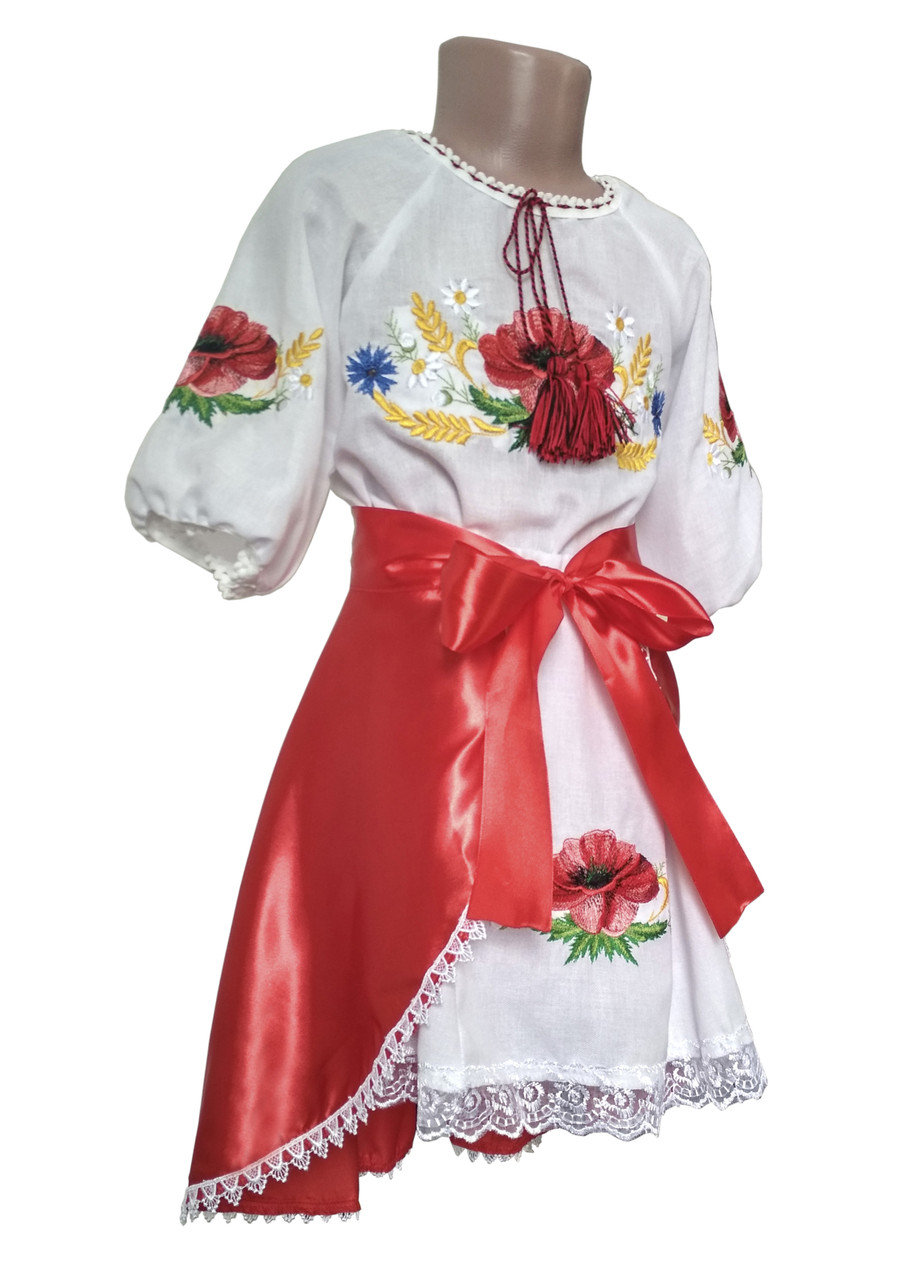 Комплект для дівчинки блуза + спідниця з квітковим орнаментом