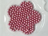 Кульки декоративні,рожевий металік d 4 мм. 10г/уп, фото 4