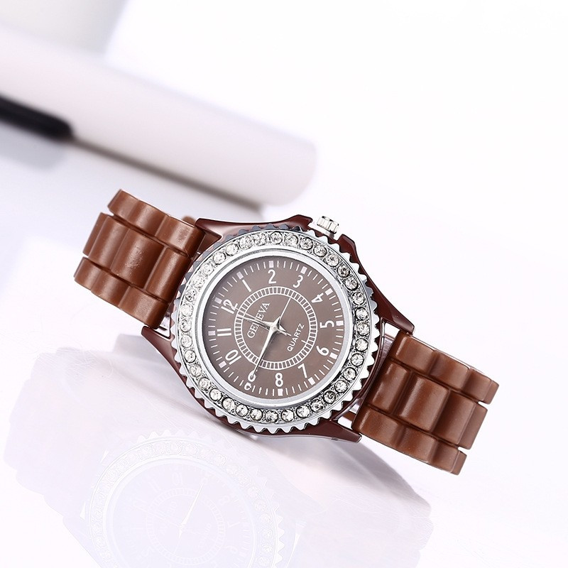 Годинник жіночий Geneva Luxury (шоколадний) / Годинники жіночі GENEVA Luxury Женева Шоколад