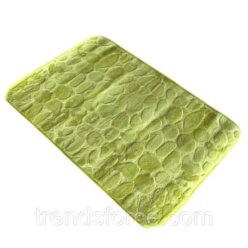 Килимок у ванну кімнату антиковзний бавовняний 45х70 см Bathlux Green Leaves 10104 132450