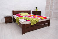 Кровать двуспальная деревянная Айрис с изножьем 160х200, цвет бук натуральный