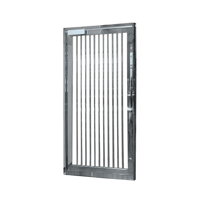 Стандартна полноростовая аварійна двері 2300х1107х80, полірована нержавіюча сталь AISI 304