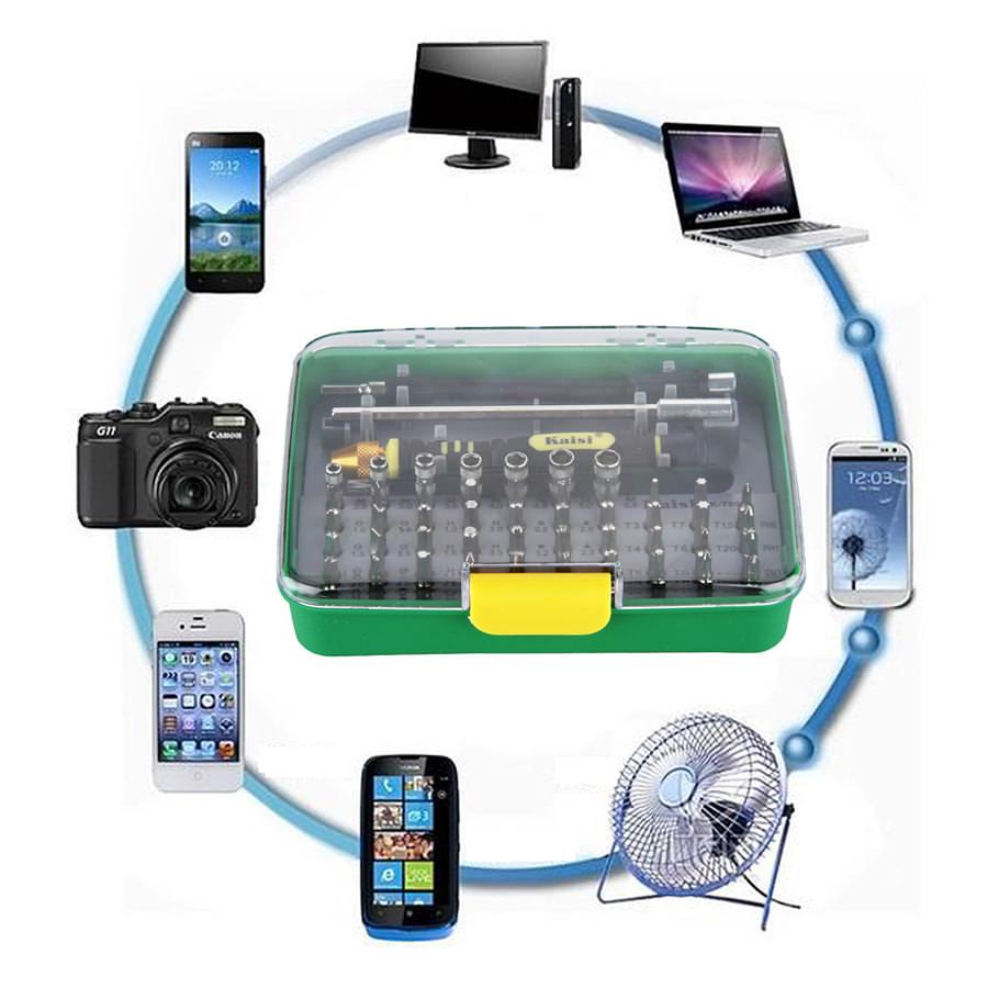 Kaisi 51-в-1 набор инструментов для ремонта смартфонов, компьютеров, ноутбуков - фото 9 - id-p865877894
