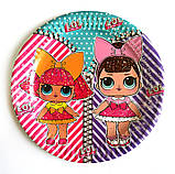 Тарілочка одноразова святкова Ляльки-сюрприз LOL, фото 2