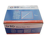 Шприц BD Micro-Fine plus 1 мл (30G) 0,3x8 мм, фото 2