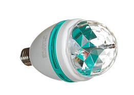 Світлодіодна диско-лампа E27, 220 V 3 W Rotating RGB