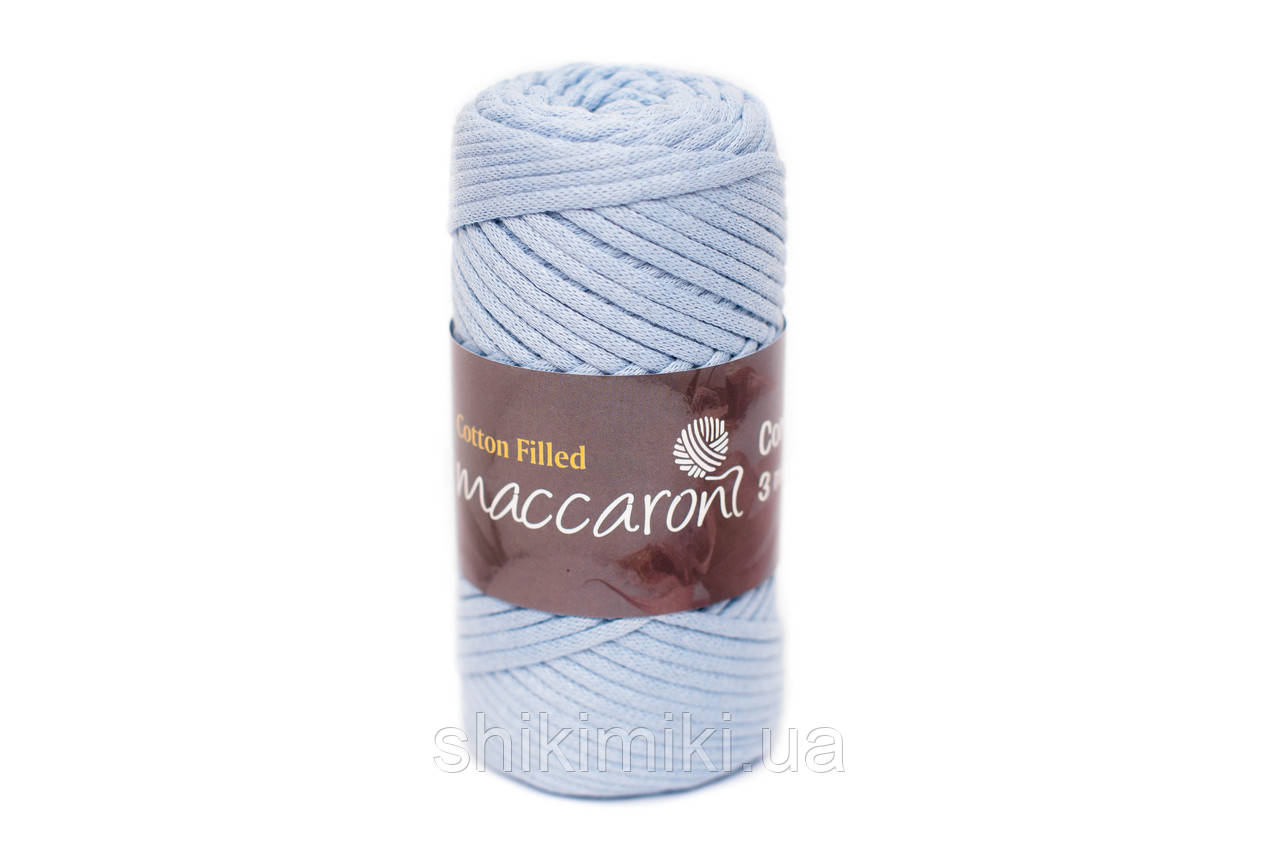 Трикотажний бавовняний шнур Cotton Filled 3 мм, колір Блакитний
