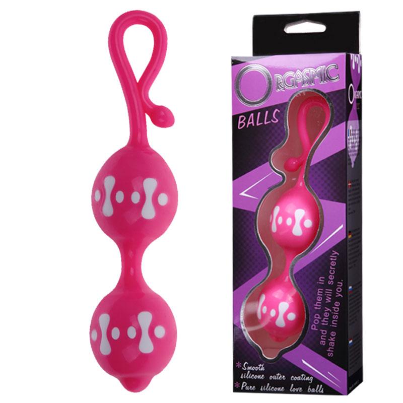 Вагінальні кульки Orgasmic balls, рожеві, 4 см