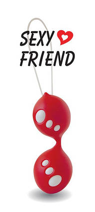 Кульки вагінальні "Sexy Friend" червоні, 3.5 см , фото 2