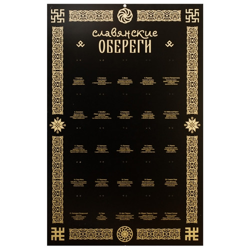 Стенд для Амулетів "Слов'янські Обереги", бронза, матеріал композит на 25 шт / Стенд для Амулетів "Слов'янські Обереги", бронза,