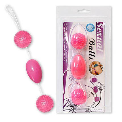 Вагінальні кульки Fantasy Balls Pink, 3,5 см, фото 2