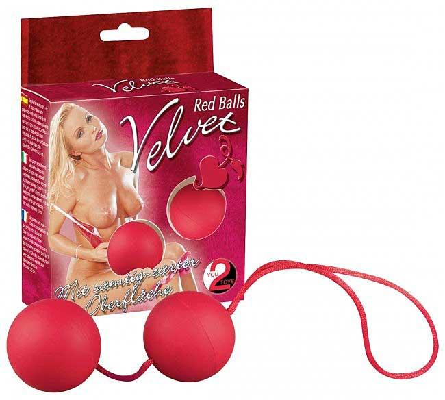Вагінальні кульки Velvet Red Balls червоні, 3.5 см 