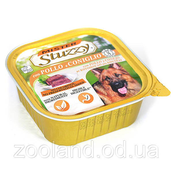 2038709 Stuzzy Mister Dog Паштет з куркою та кроликом для собак, 300 г