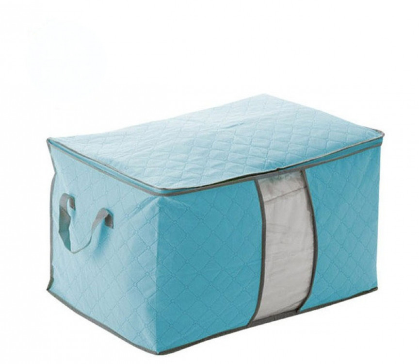 Органайзер для одягу, постільної білизни бамбук (блакитний), фото 1