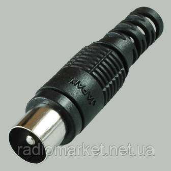 Штекер антенний TV "Japan", чорний 10 штук, фото 1